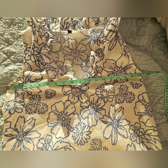 Michelle McDowell Fresh Feelings Elle Top Blue White Floral Size Small - Picture 7 of 9